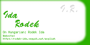 ida rodek business card